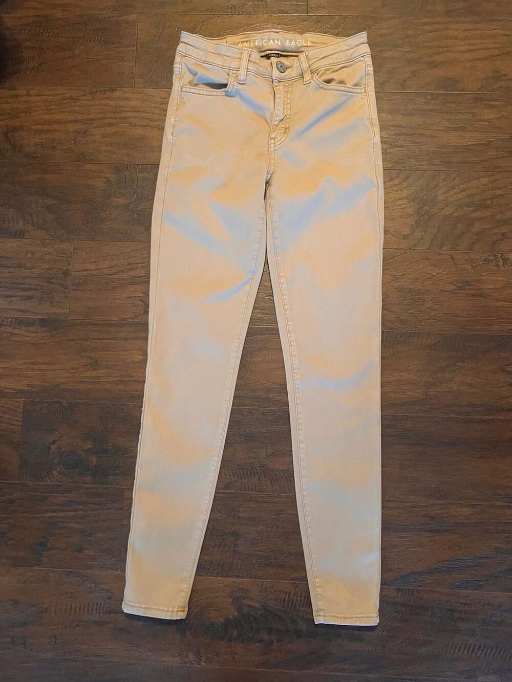 American Eagle Women's Khaki Tan Stretch Skinny Jeans
